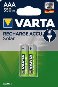 Varta - AAA Micro 550mAh Solar 56733 NiMH 1.2V Akku - 2er Packung