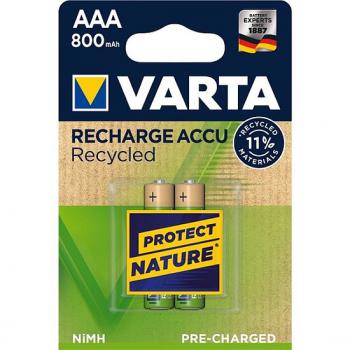 Varta - AAA Micro 800mAh Recyled 56813 NiMH 1.2V Akku - 2er Packung