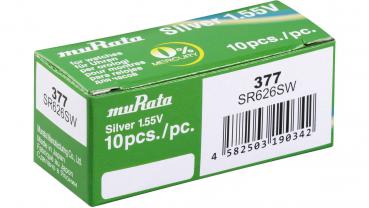 Murata Uhrenbatterie 377 im 10-er Pack